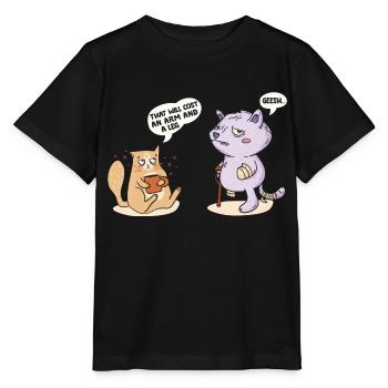Das kostet einen Arm und ein Bein Lustige Katzengespräche - Stanley/Stella Kinder T-Shirt MINI CREATOR  - Schwarz - Vorne - Mikhail (115cm)