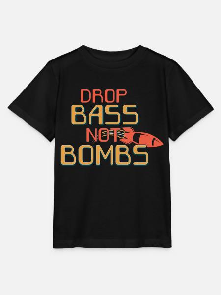 Drop Bass Not Bombs Musikliebhaber Motiv - Stanley/Stella T-shirt MINI CREATOR til børn - sort