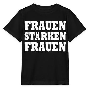 frauen stärken frauen - Stanley/Stella Kinder T-Shirt MINI CREATOR  - Schwarz - Vorne - Mikhail (115cm)