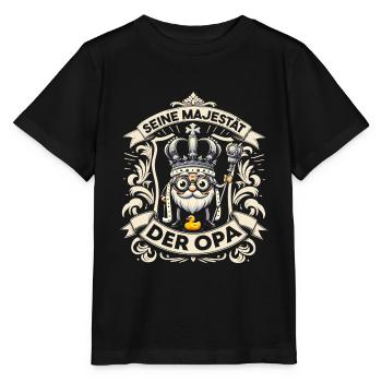 Seine Majestät der Opa - Stanley/Stella Kinder T-Shirt MINI CREATOR  - Schwarz - Vorne - Mikhail (115cm)