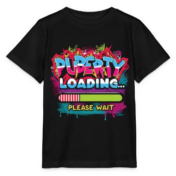 Alerte puberté graffiti urbain - T-shirt bio MINI CREATOR Stanley/Stella Enfant - noir - Devant - Mikhail (115cm)