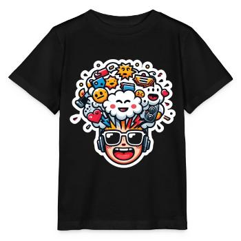 Chaos de la jeunesse – la tête pleine de rêves - T-shirt bio MINI CREATOR Stanley/Stella Enfant - noir - Devant - Mikhail (115cm)