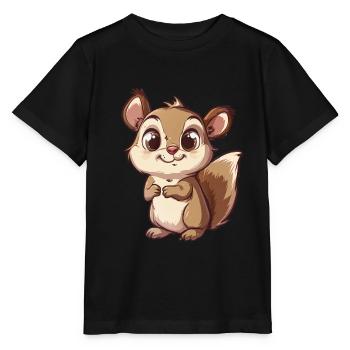 Tamia mignon avec de grands yeux - T-shirt bio MINI CREATOR Stanley/Stella Enfant - noir - Devant - Mikhail (115cm)