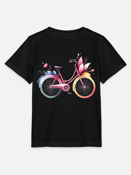 Aquarell Fahrrad Design - Stanley/Stella Kinder T-Shirt MINI CREATOR  - Schwarz