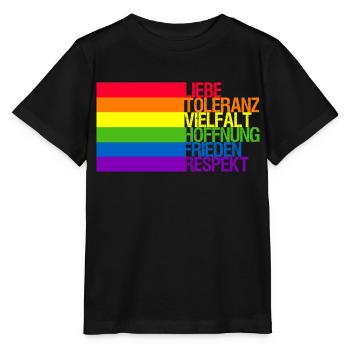 liebe toleranz - Stanley/Stella Kinder T-Shirt MINI CREATOR  - Schwarz - Vorne - Mikhail (115cm)