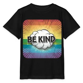 LGBTQ Soyez gentil - T-shirt bio MINI CREATOR Stanley/Stella Enfant - noir - Devant - Mikhail (115cm)