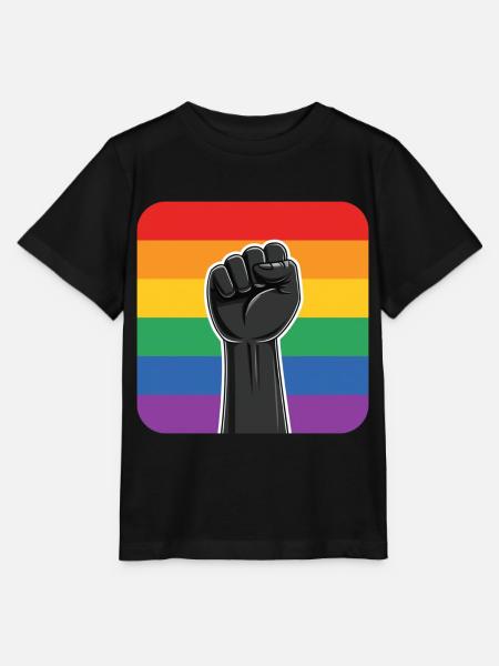 LGBTQ Rights Fist - Stanley/Stella Kinder T-Shirt MINI CREATOR - Schwarz