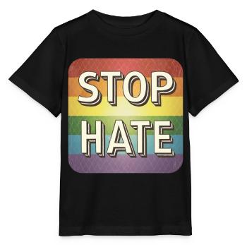 LGBTQ Stop à la haine - T-shirt bio MINI CREATOR Stanley/Stella Enfant - noir - Devant - Mikhail (115cm)