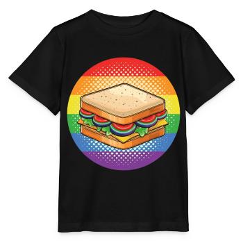 LGBTQ Sandwich - T-shirt bio MINI CREATOR Stanley/Stella Enfant - noir - Devant - Mikhail (115cm)