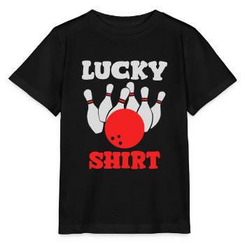 chemise porte-bonheur bowling - T-shirt bio MINI CREATOR Stanley/Stella Enfant - noir - Devant - Mikhail (115cm)