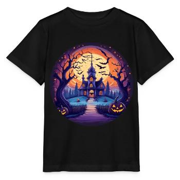 Gruseliges Halloween-party-kostüm, Halloween-villa - Stanley/Stella Kinder T-Shirt MINI CREATOR  - Schwarz - Vorne - Mikhail (115cm)