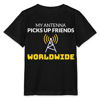 Opérateur radio amateur Fréquence des ondes radio - T-shirt bio MINI CREATOR Stanley/Stella Enfant - noir - Devant - Mikhail (115cm)