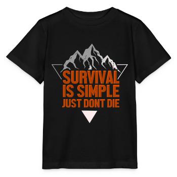 Outdoor Survival Prepper - Stanley/Stella MINI CREATOR Kids’ T-Shirt - black - Front - Mikhail (115cm)