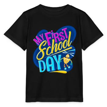 Scolarisation des écoliers - T-shirt bio MINI CREATOR Stanley/Stella Enfant - noir - Devant - Mikhail (115cm)
