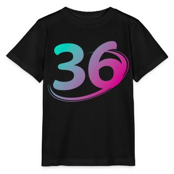 Nummer 36 mehrfarbig - Stanley/Stella Kinder T-Shirt MINI CREATOR  - Schwarz - Vorne - Mikhail (115cm)