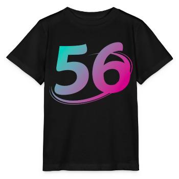 Nummer 56 mehrfarbig - Stanley/Stella Kinder T-Shirt MINI CREATOR  - Schwarz - Vorne - Mikhail (115cm)