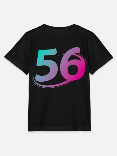 Nummer 56 mehrfarbig - Stanley/Stella Kinder T-Shirt MINI CREATOR - Schwarz