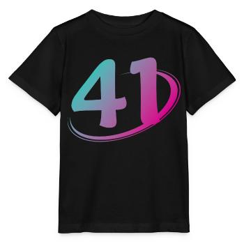 Nummer 41 mehrfarbig - Stanley/Stella Kinder T-Shirt MINI CREATOR  - Schwarz - Vorne - Mikhail (115cm)