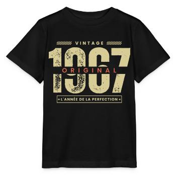 vintage 1967 / année 1967 / t-shirt 1967 - T-shirt bio MINI CREATOR Stanley/Stella Enfant - noir - Devant - Mikhail (115cm)