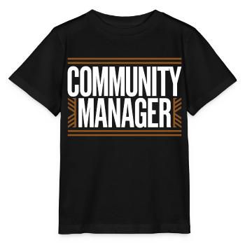 Community Manager - T-shirt bio MINI CREATOR Stanley/Stella Enfant - noir - Devant - Mikhail (115cm)