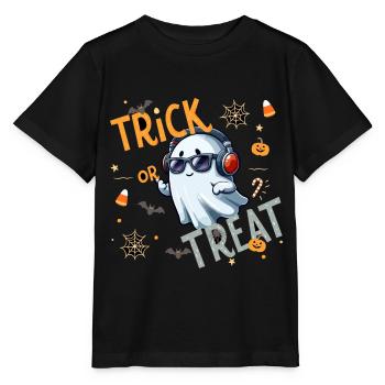 Trick or Treat Geist - Stanley/Stella Kinder T-Shirt MINI CREATOR  - Schwarz - Vorne - Mikhail (115cm)