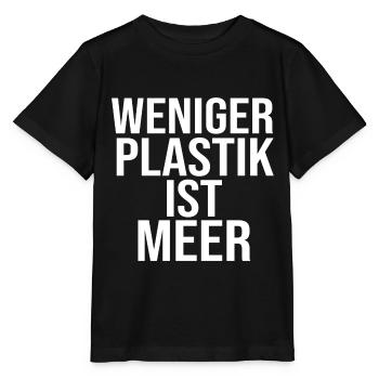 WENIGER PLASTIK IST MEER - Stanley/Stella Kinder T-Shirt MINI CREATOR  - Schwarz - Vorne - Mikhail (115cm)