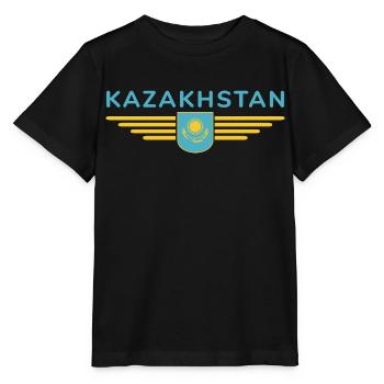 Kazakhstan Design – Steppe and Tradition - Stanley/Stella MINI CREATOR Kids’ T-Shirt - black - Front - Mikhail (115cm)