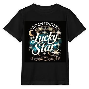 Lucky Star - Stanley/Stella MINI CREATOR Kids’ T-Shirt - black - Front - Mikhail (115cm)