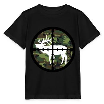 Jäger Jagen Elch - Stanley/Stella Kinder T-Shirt MINI CREATOR  - Schwarz - Vorne - Mikhail (115cm)