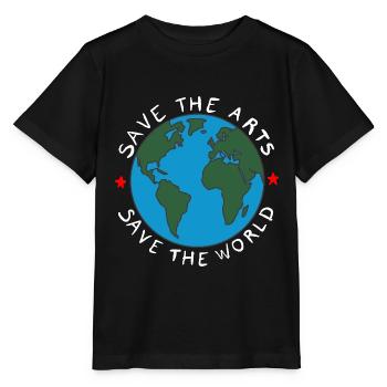 Save the Arts Save the World Earth Environmental Activist - Stanley/Stella MINI CREATOR Kids’ T-Shirt - black - Front - Mikhail (115cm)