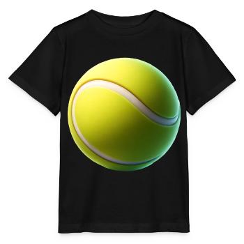 Tennis Tennisball - Stanley/Stella Kinder T-Shirt MINI CREATOR  - Schwarz - Vorne - Mikhail (115cm)