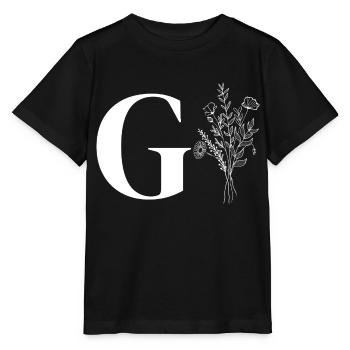 Minimalist flowers - Stanley/Stella MINI CREATOR Kids’ T-Shirt - black - Front - Mikhail (115cm)