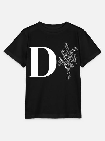Minimalistisches Blumenmuster - Stanley/Stella Kinder T-Shirt MINI CREATOR - Schwarz