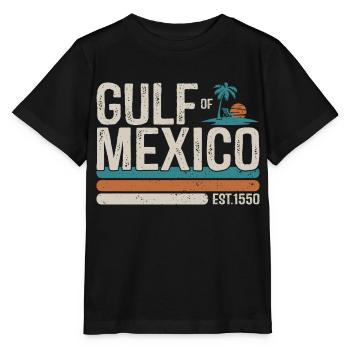 Golf von Mexiko Est 1550 Retro Vintage Strand - Stanley/Stella Kinder T-Shirt MINI CREATOR  - Schwarz - Vorne - Mikhail (115cm)