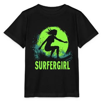 Surfer Girl Surfer Surfing Surfing Surfer - Stanley/Stella MINI CREATOR Kids’ T-Shirt - black - Front - Mikhail (115cm)