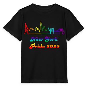 Pride 2025 NY - Stanley/Stella Kinder T-Shirt MINI CREATOR  - Schwarz - Vorne - Mikhail (115cm)