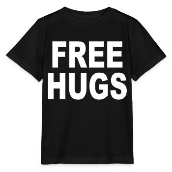 Câlins gratuits - Kostenlose Umarmungen - T-shirt bio MINI CREATOR Stanley/Stella Enfant - noir - Devant - Mikhail (115cm)
