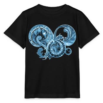 Ornement bleu - T-shirt bio MINI CREATOR Stanley/Stella Enfant - noir - Devant - Mikhail (115cm)