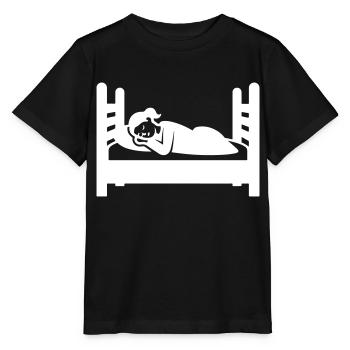 Dormir fatigué - T-shirt bio MINI CREATOR Stanley/Stella Enfant - noir - Devant - Mikhail (115cm)