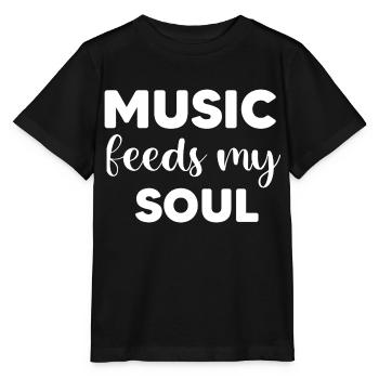 Musik nährt meine Seele - Stanley/Stella Kinder T-Shirt MINI CREATOR  - Schwarz - Vorne - Mikhail (115cm)
