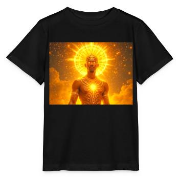 Olorun – Dieu du soleil yoruba, divinité céleste de la lumière - T-shirt bio MINI CREATOR Stanley/Stella Enfant - noir - Devant - Mikhail (115cm)