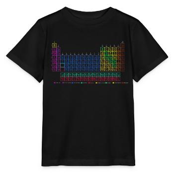 Periodensystem der chemischen Elemente. - Stanley/Stella Kinder T-Shirt MINI CREATOR  - Schwarz - Vorne - Mikhail (115cm)
