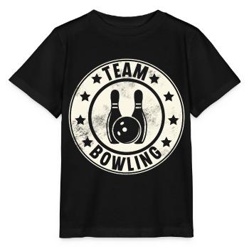 Bowling Team - Stanley/Stella Kinder T-Shirt MINI CREATOR  - Schwarz - Vorne - Mikhail (115cm)