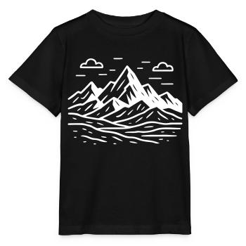 Berg Landschaft - Stanley/Stella Kinder T-Shirt MINI CREATOR  - Schwarz - Vorne - Mikhail (115cm)