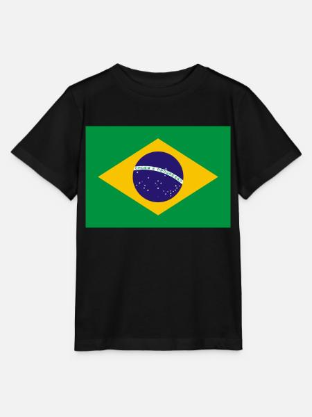 Brasilien Flagge Fahne - Stanley/Stella Kinder T-Shirt MINI CREATOR  - Schwarz