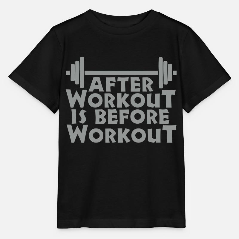 After Workout is before Workout - Stanley/Stella Kinder T-Shirt MINI CREATOR  - Schwarz