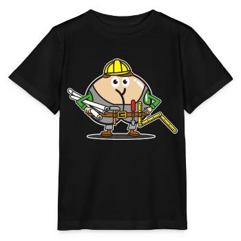 Assmex Baumeister - Stanley/Stella Kinder T-Shirt MINI CREATOR  - Schwarz - Vorne - Mikhail (115cm)