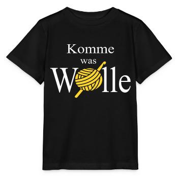 Komme was Wolle Häkeln Stricken Handarbeit - Stanley/Stella Kinder T-Shirt MINI CREATOR  - Schwarz - Vorne - Mikhail (115cm)