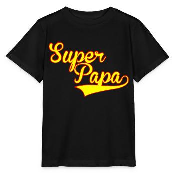 super papa - T-shirt bio MINI CREATOR Stanley/Stella Enfant - noir - Devant - Mikhail (115cm)