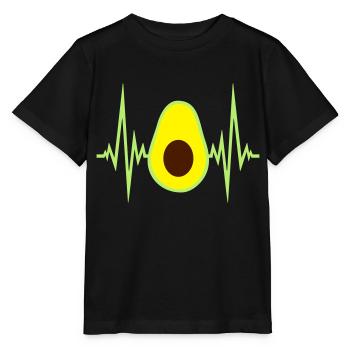 avocado cardiaque puls fréquence clipart fruits gemu - T-shirt bio MINI CREATOR Stanley/Stella Enfant - noir - Devant - Mikhail (115cm)
